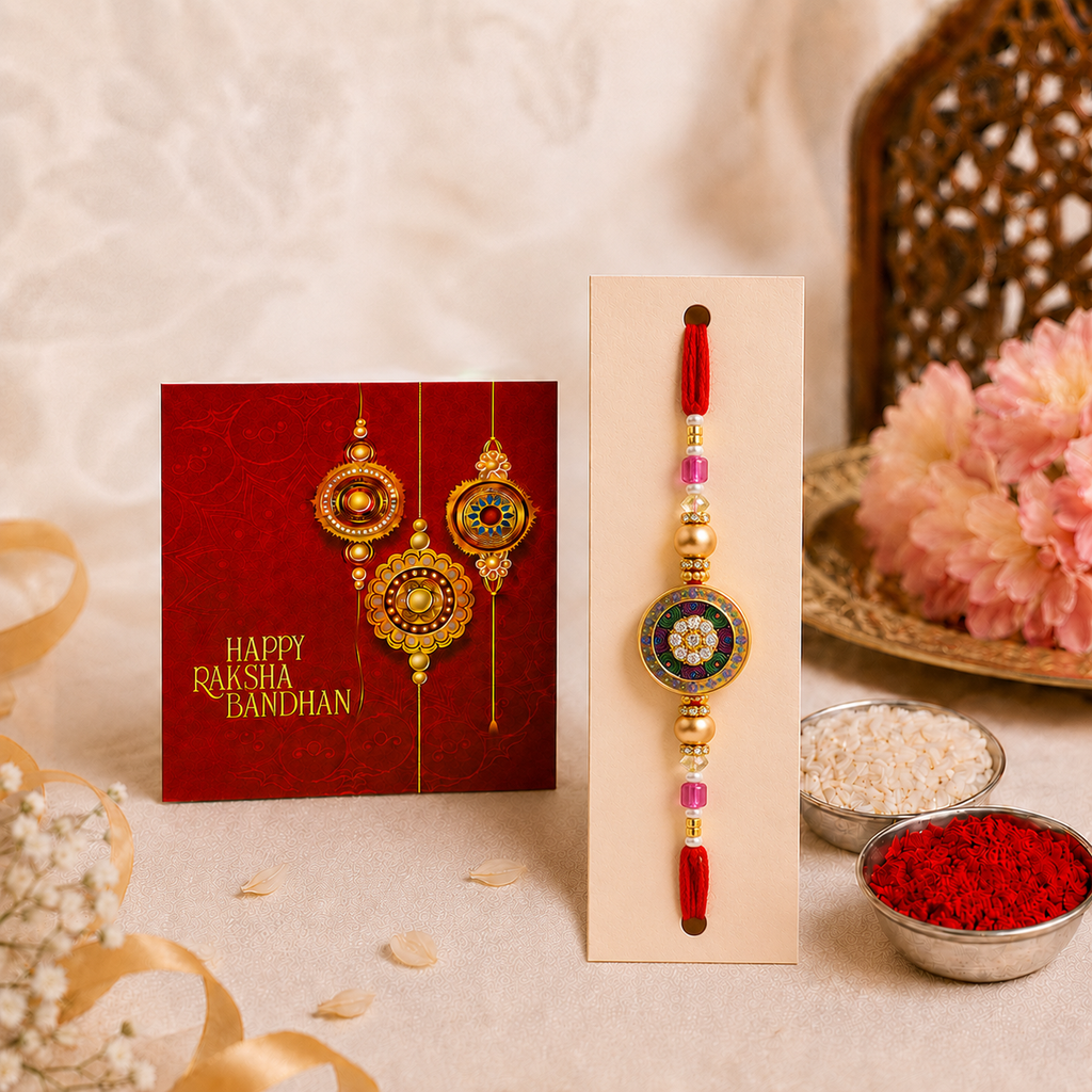 Personalized Rakhi LED Photo Frame - Mandala