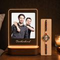 Personalized Rakhi LED Photo Frame - Brother Code Arch