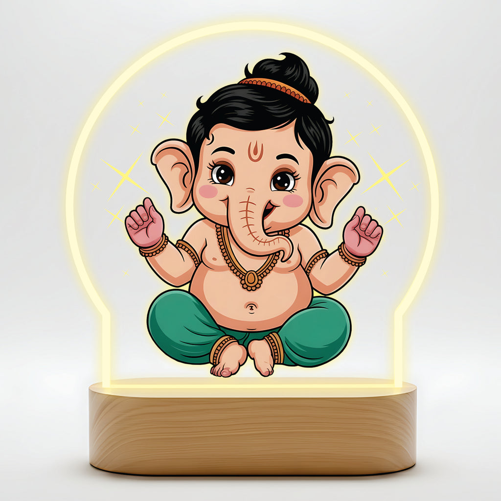 Cute Baby Ganesha LED Night Light - Cute Bal Ganesha Blessing
