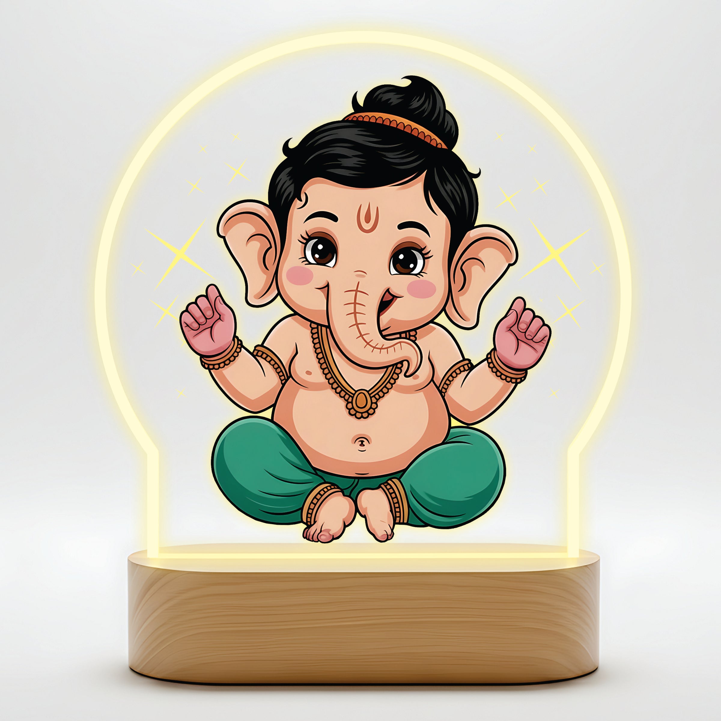 Cute Baby Ganesha LED Night Light - Cute Bal Ganesha Blessing