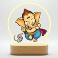 Lord Ganesha LED Night Light - Joyful Ganesha and Mushak