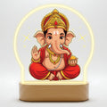 Lord Ganesha LED Night Light - Divine Golden Crown Ganesha