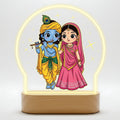 Cute Radha Krishna LED Night Lamp - Divine Flute Melody