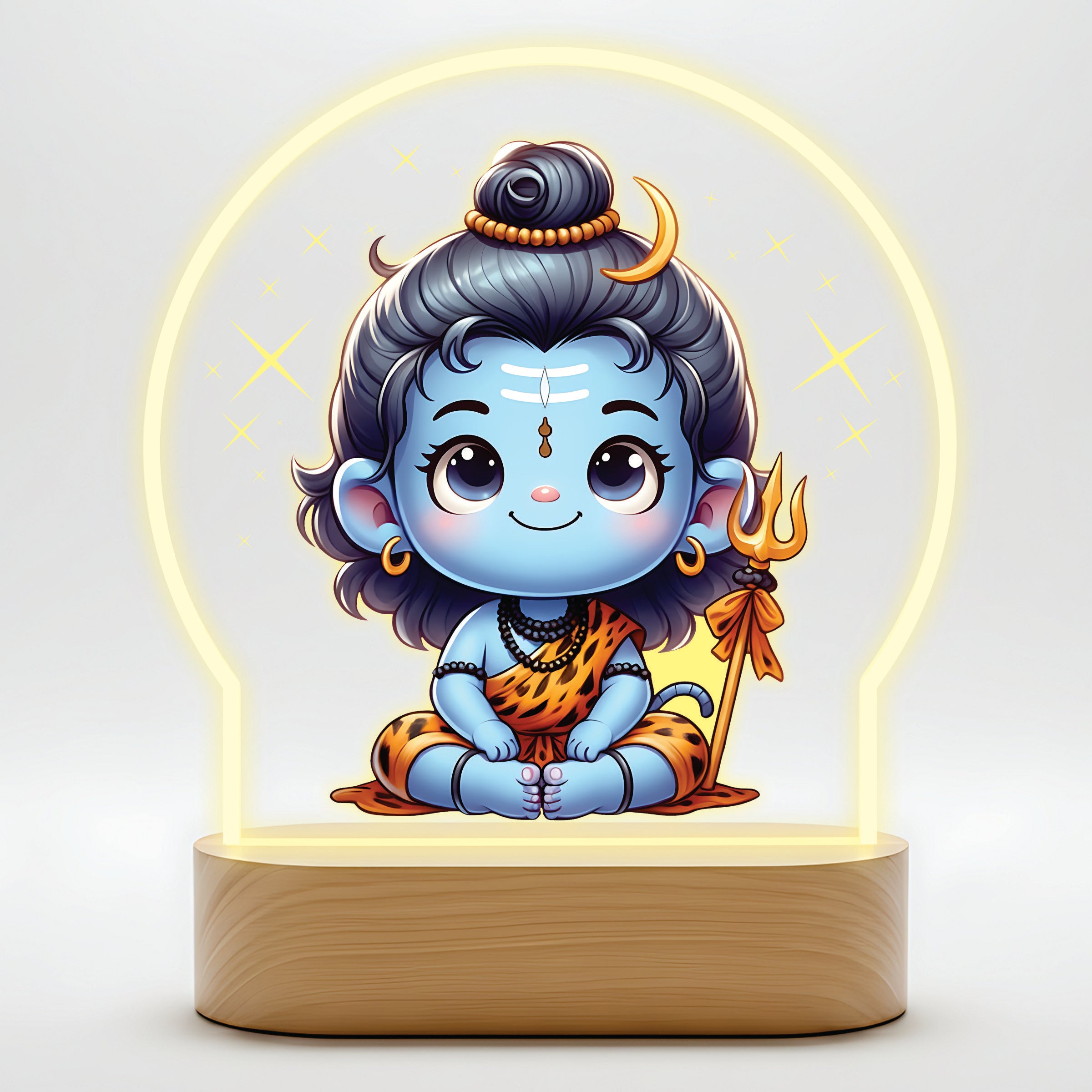 Divine Baby Shiva LED Desk Lamp - Innocent Mahadev Night Light