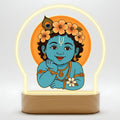 Cute Baby Krishna LED Night Light - Krishna with Flower Crown
