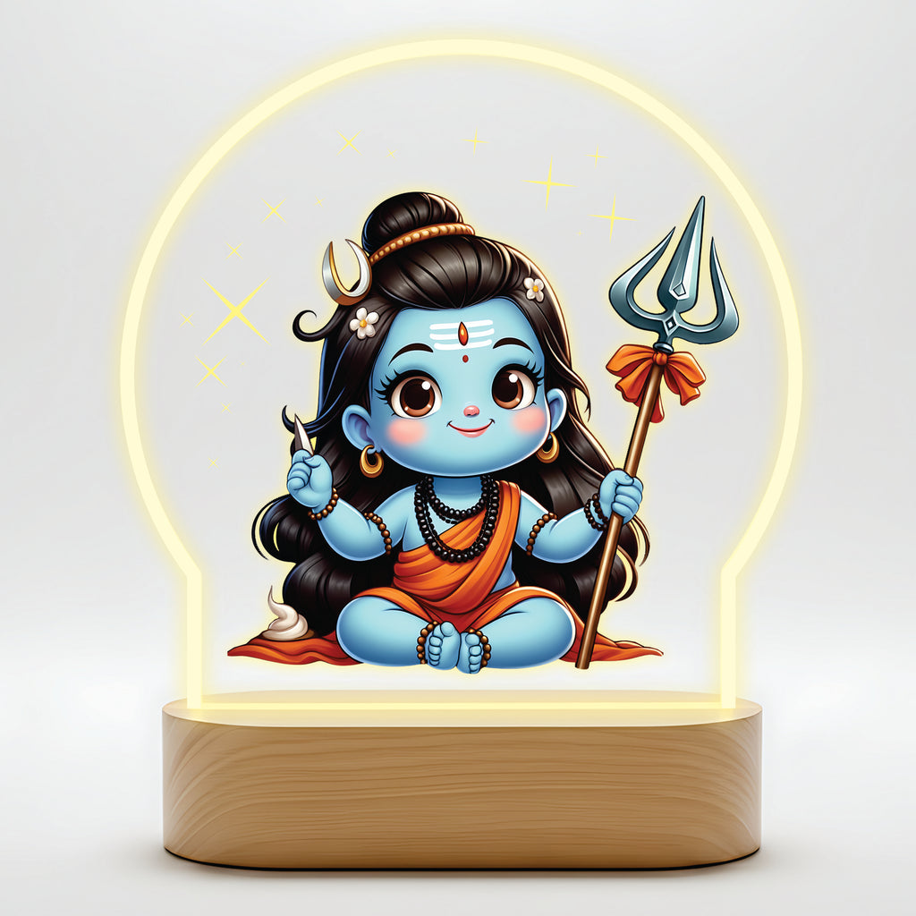 Divine Baby Shiva LED Table Lamp - Little Shiva’s Golden Glow