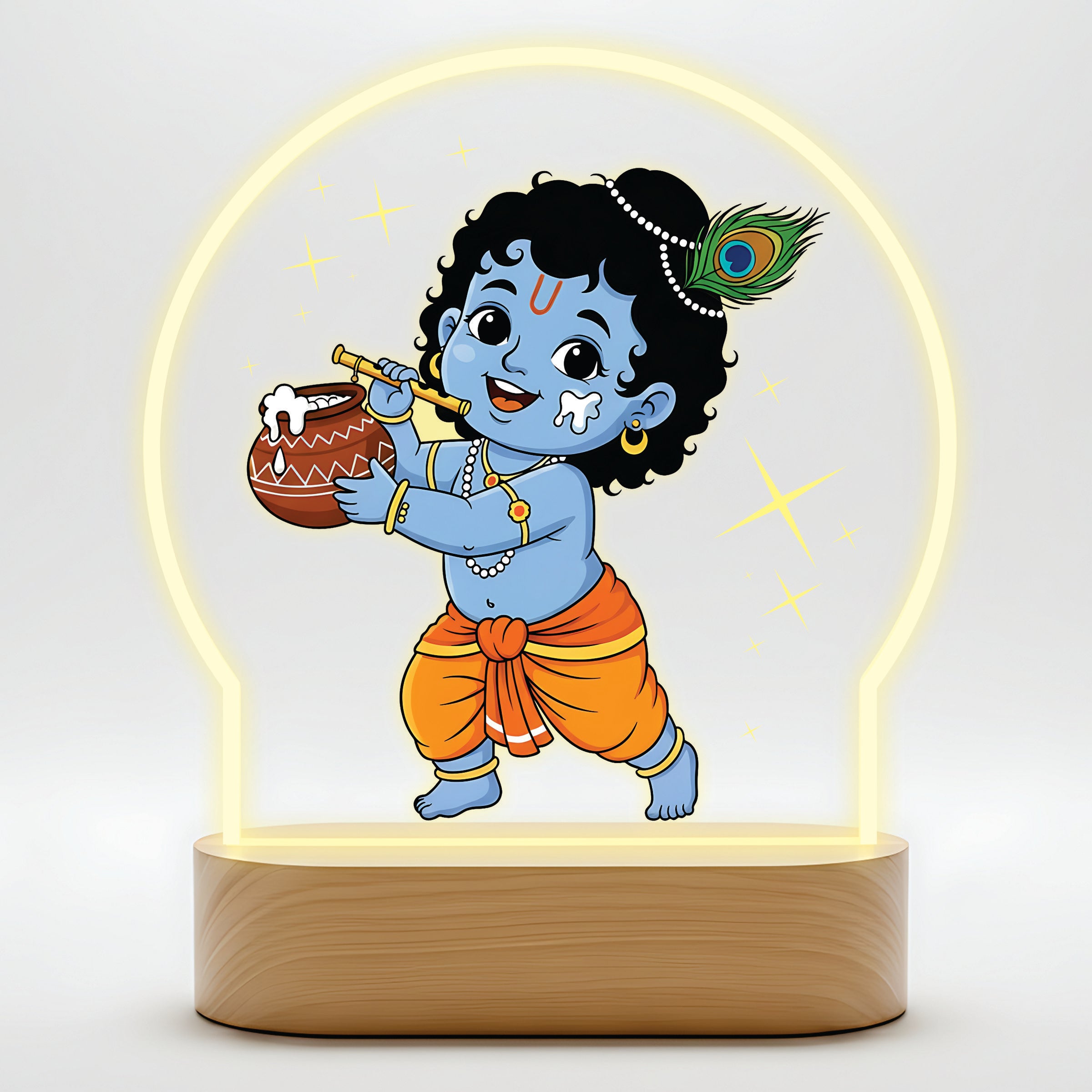 Bal krishna Led Night Lamp - Dancing Butter Krishna