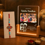 Personalized Rakhi LED Photo Frame - Mor