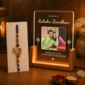 Personalized Rakhi LED Photo Frame - Radha Krishna