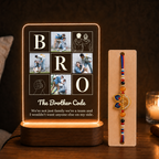 Personalized Rakhi LED Photo Frame - Team Sibling Brotherhood