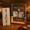 Personalized Rakhi LED Photo Frame - Krishna