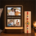 Personalized Rakhi LED Photo Frame - Forever & Always Sibling