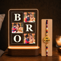 Personalized Rakhi LED Photo Frame - The Ultimate Bro Moment
