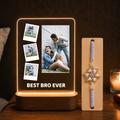 Personalized Rakhi LED Photo Frame - BRO Puzzle