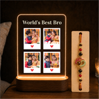 Personalized Rakhi LED Photo Frame - Formal Brother