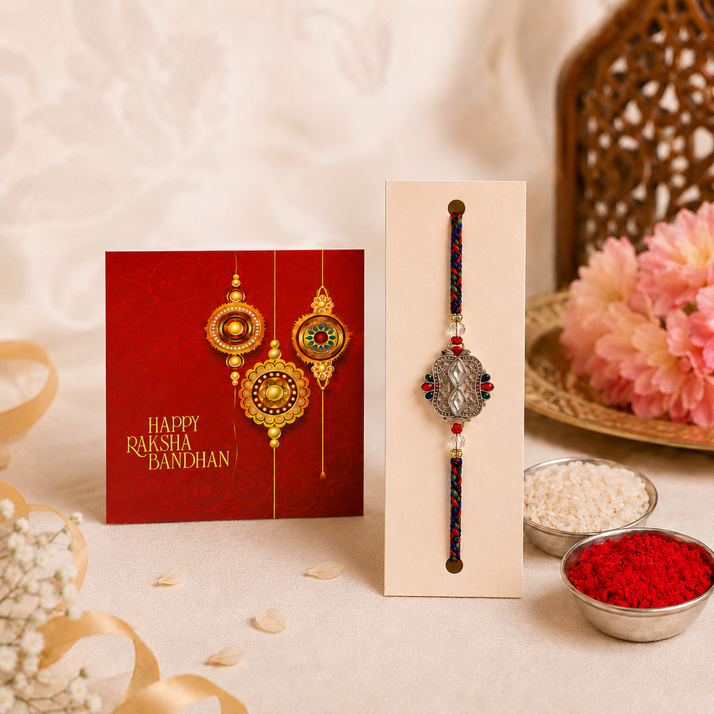 Personalized Rakhi LED Photo Frame - Brother Code Arch
