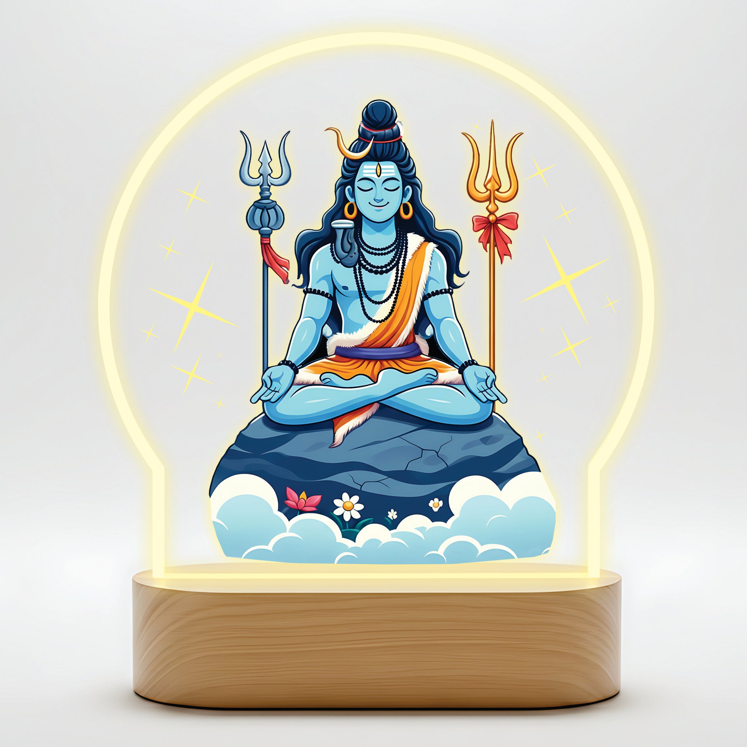 Divine Baby Shiva LED Desk Lamp - Adiyogi Peace Meditation Lamp