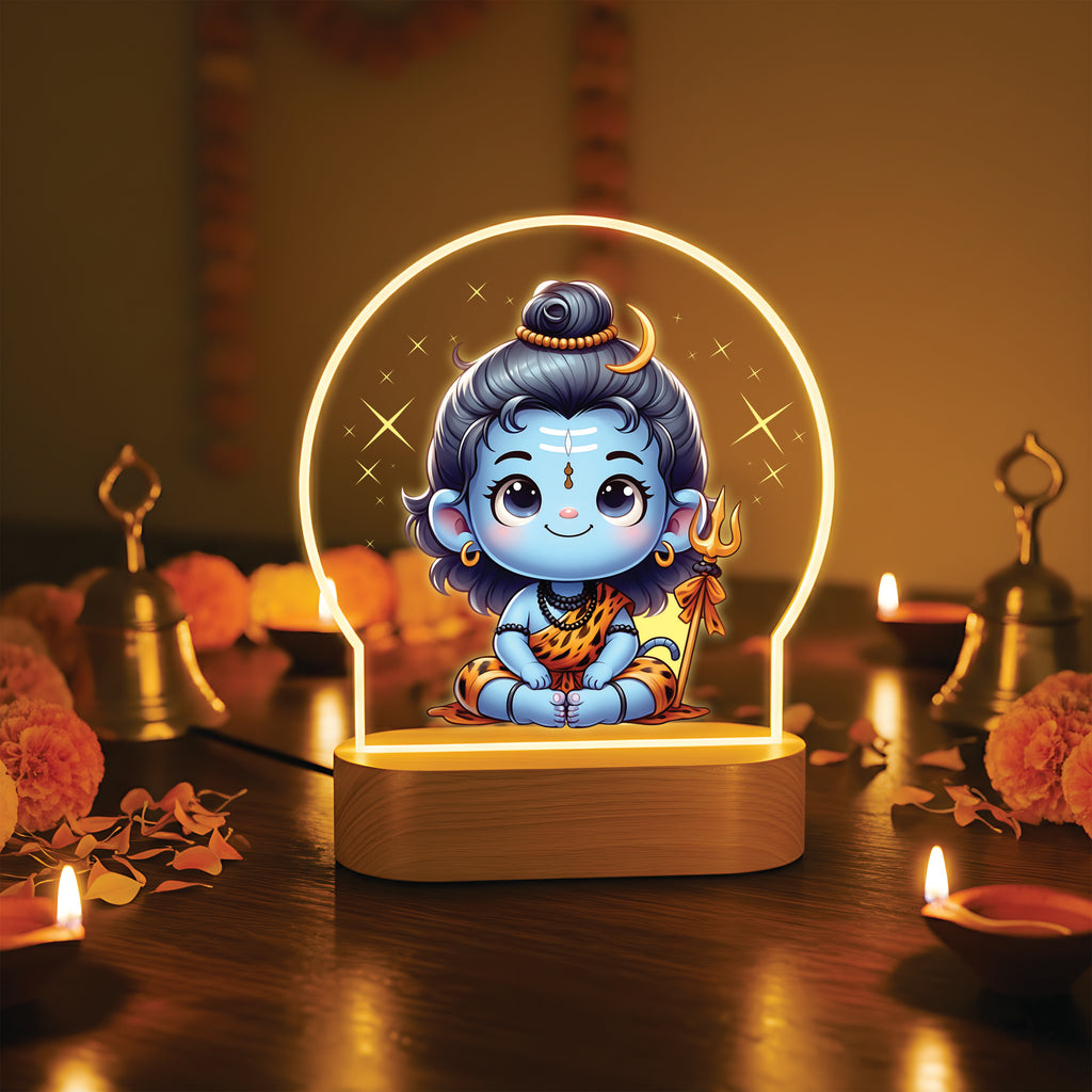 Divine Baby Shiva LED Desk Lamp - Innocent Mahadev Night Light