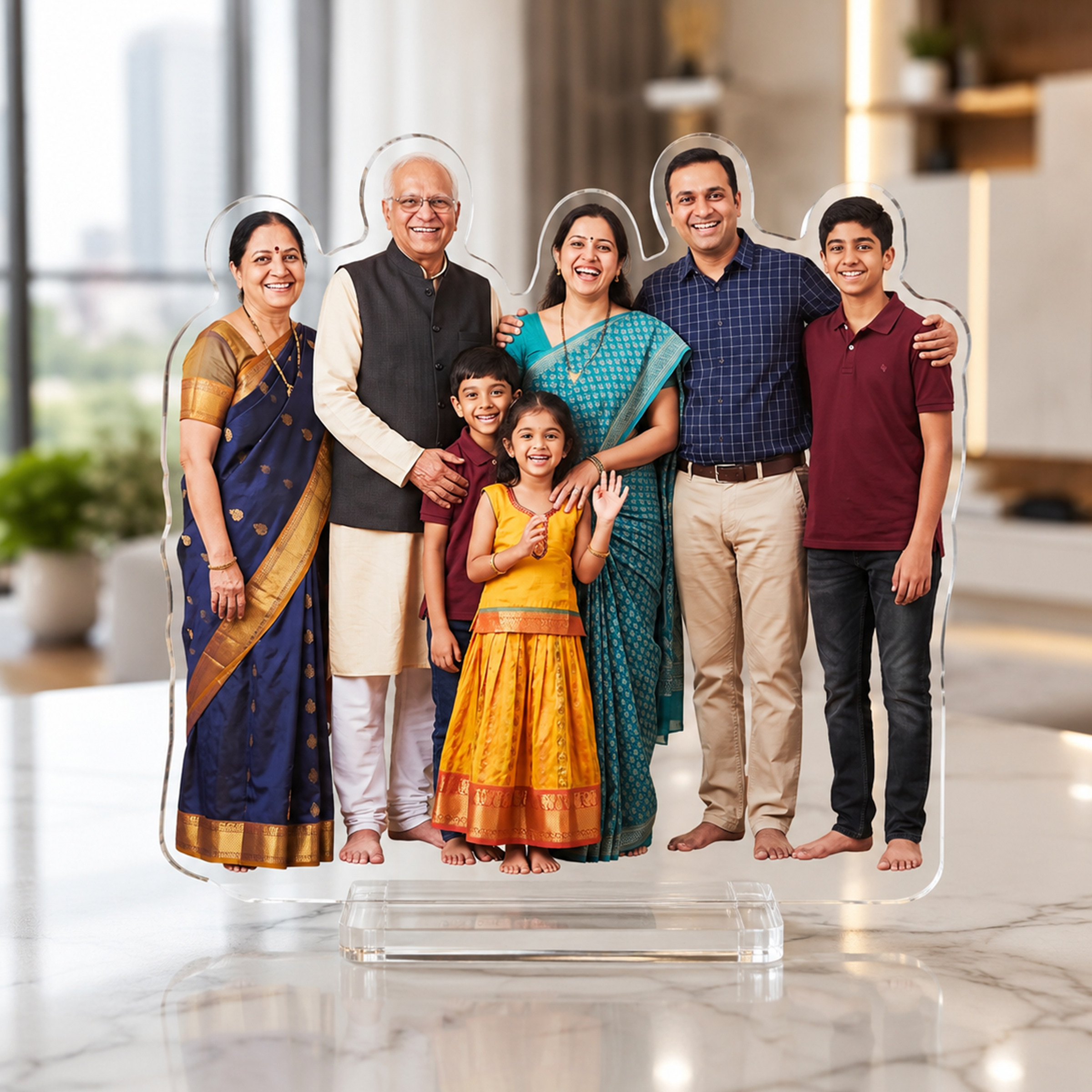 Personalized Photo Cutout Display Family