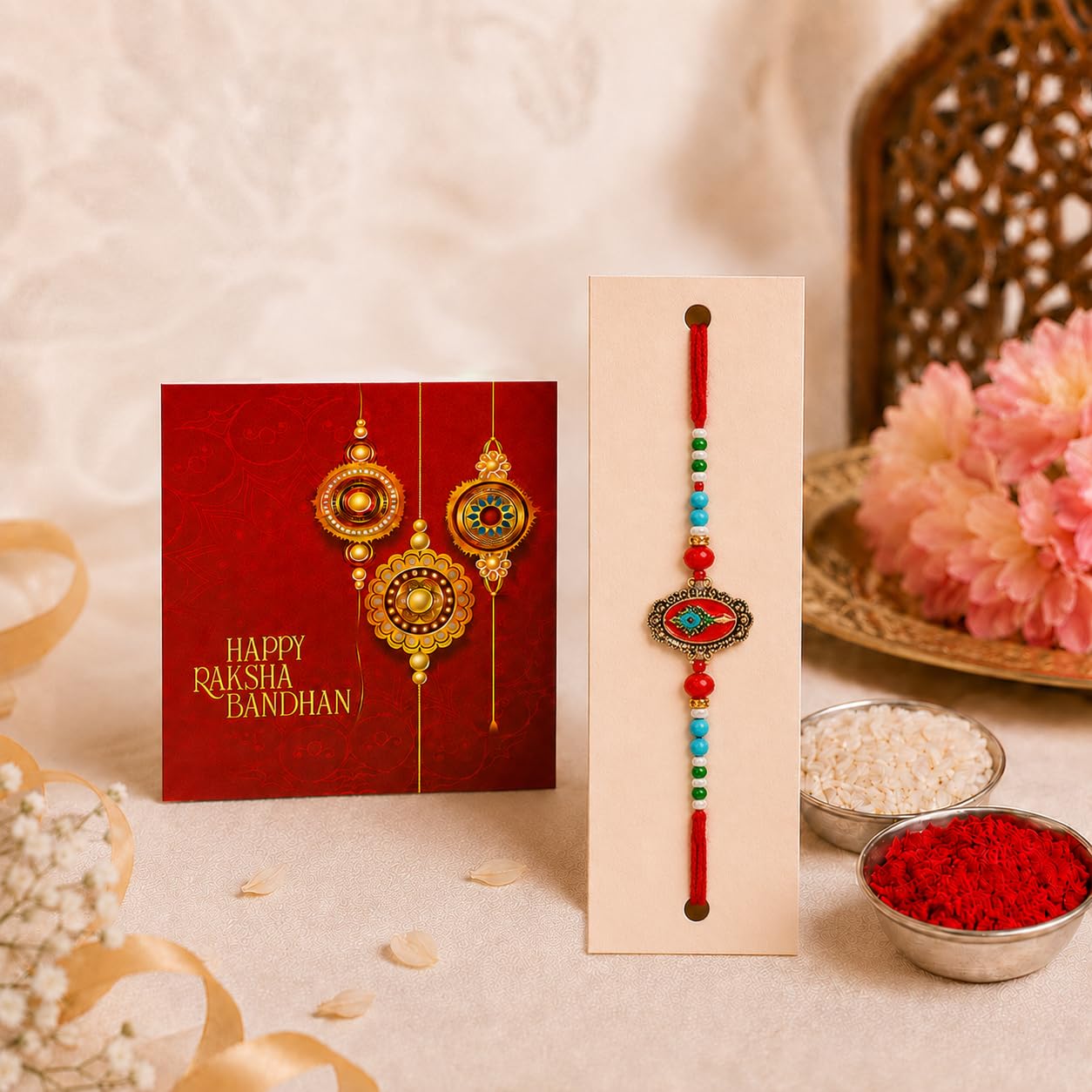 Personalized Rakhi LED Photo Frame - Mor