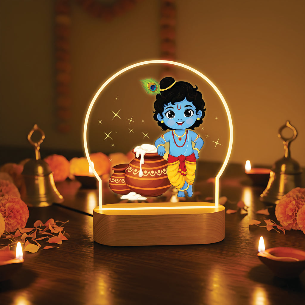 Divine Bal Krishna LED Lamp - Standing Makhan Krishna