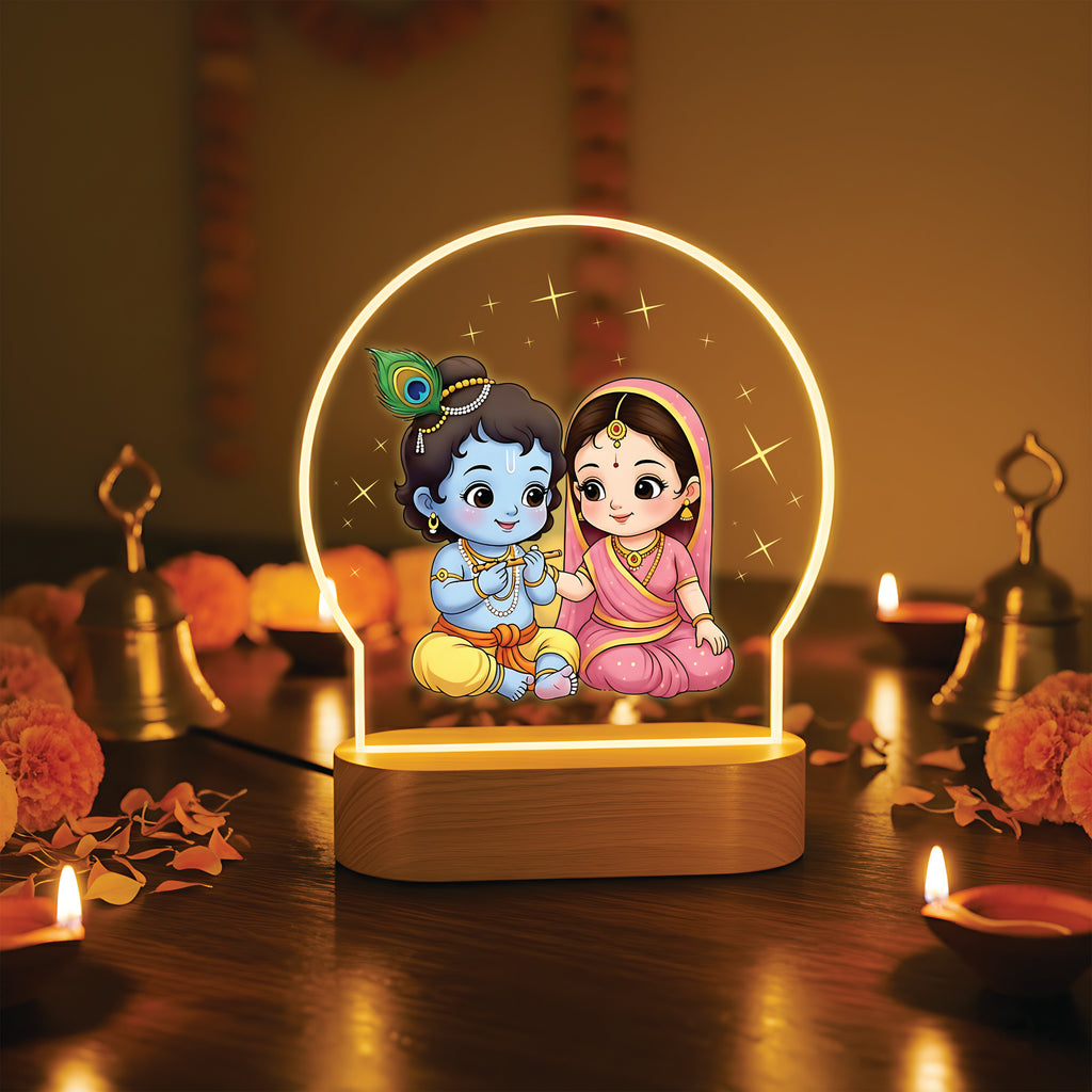 Radha Krishna LED night light - Sweet Childhood Bonds