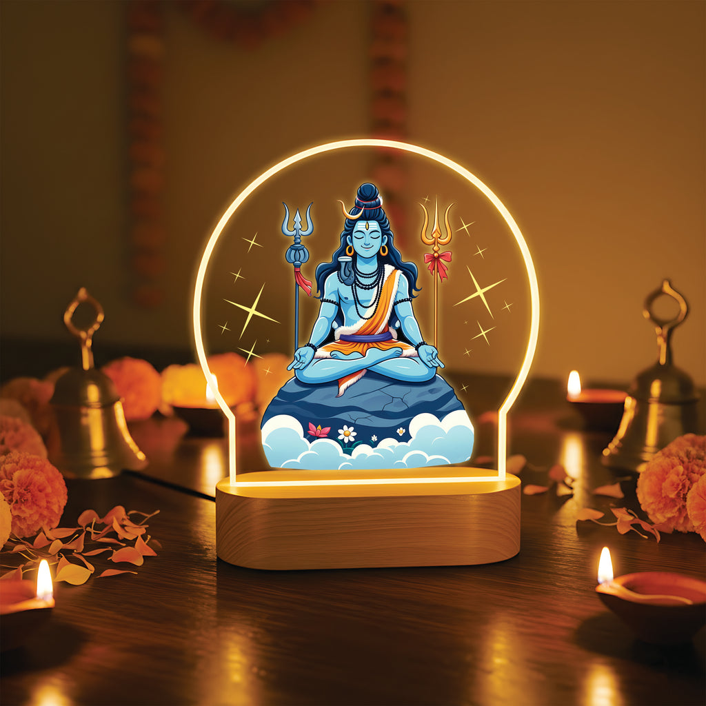 Divine Baby Shiva LED Desk Lamp - Adiyogi Peace Meditation Lamp