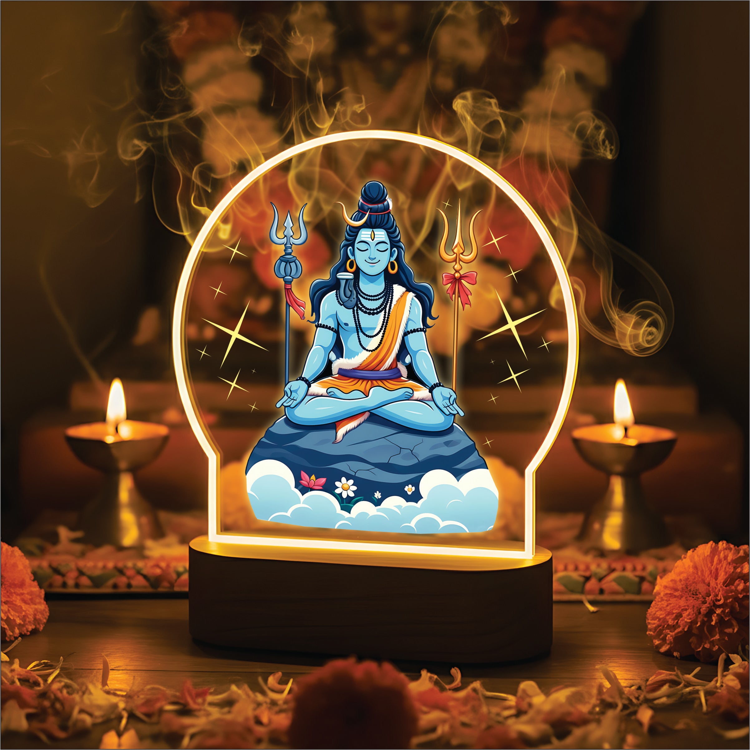 Divine Baby Shiva LED Desk Lamp - Adiyogi Peace Meditation Lamp