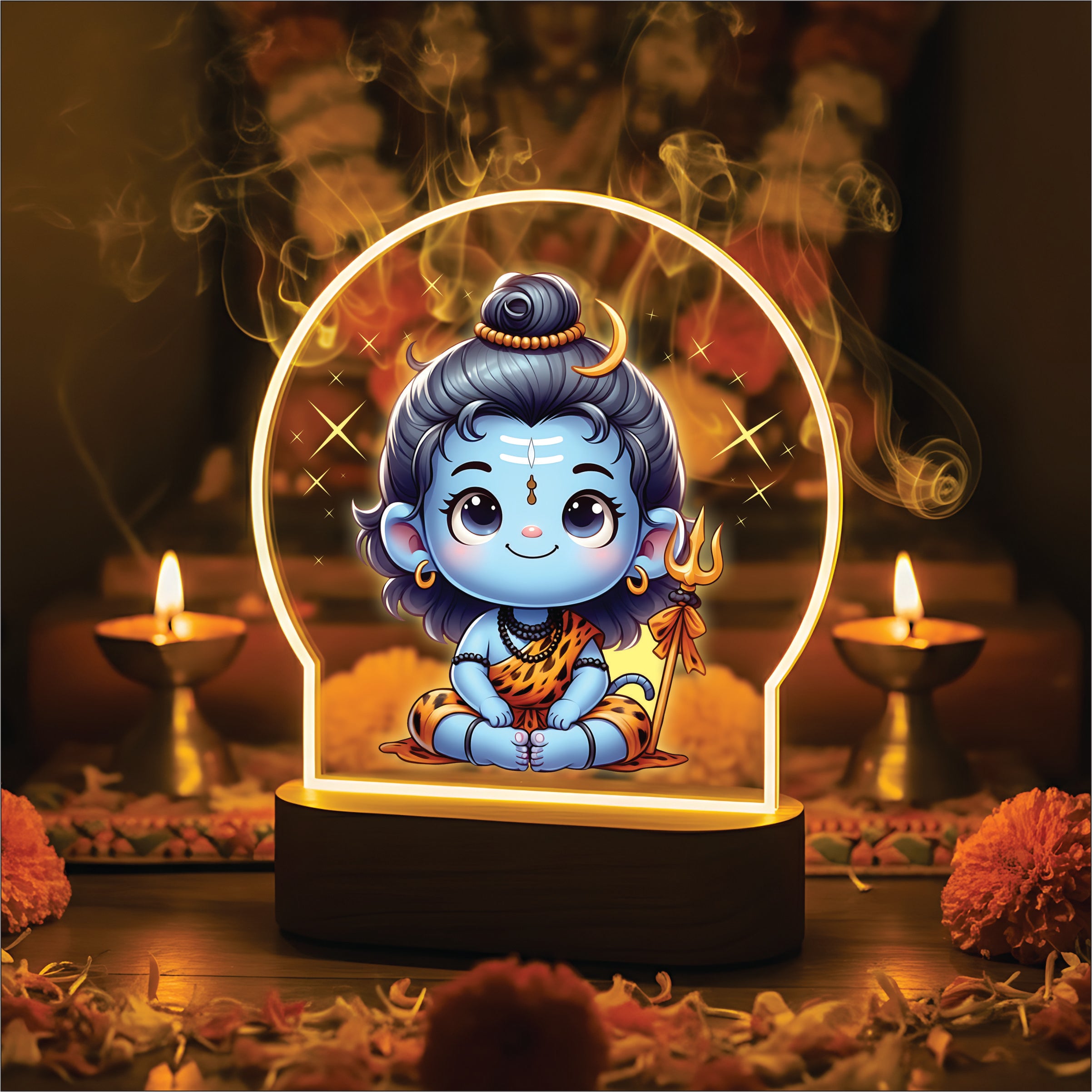 Divine Baby Shiva LED Desk Lamp - Innocent Mahadev Night Light