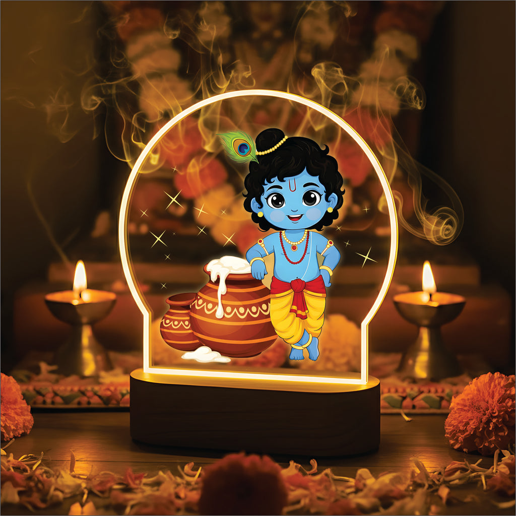 Divine Bal Krishna LED Lamp - Standing Makhan Krishna