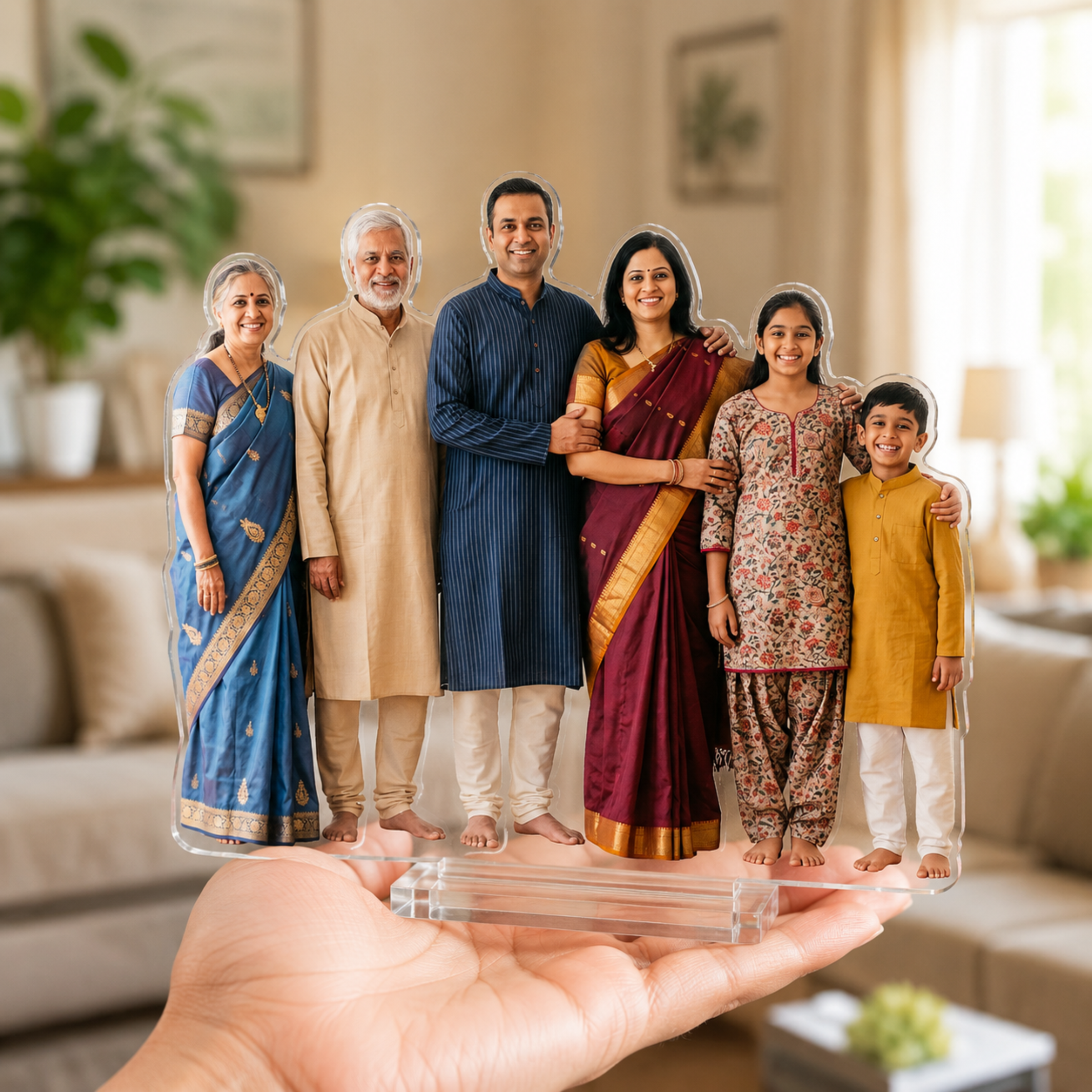 Personalized Photo Cutout Display Family