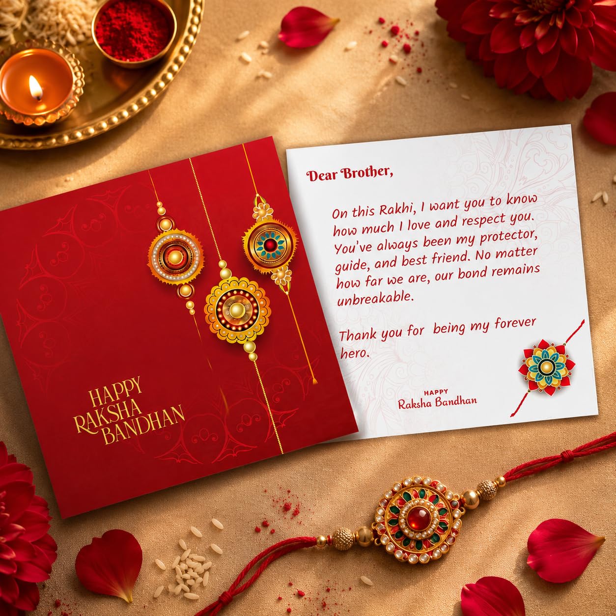 Personalized Rakhi LED Photo Frame - Mandala