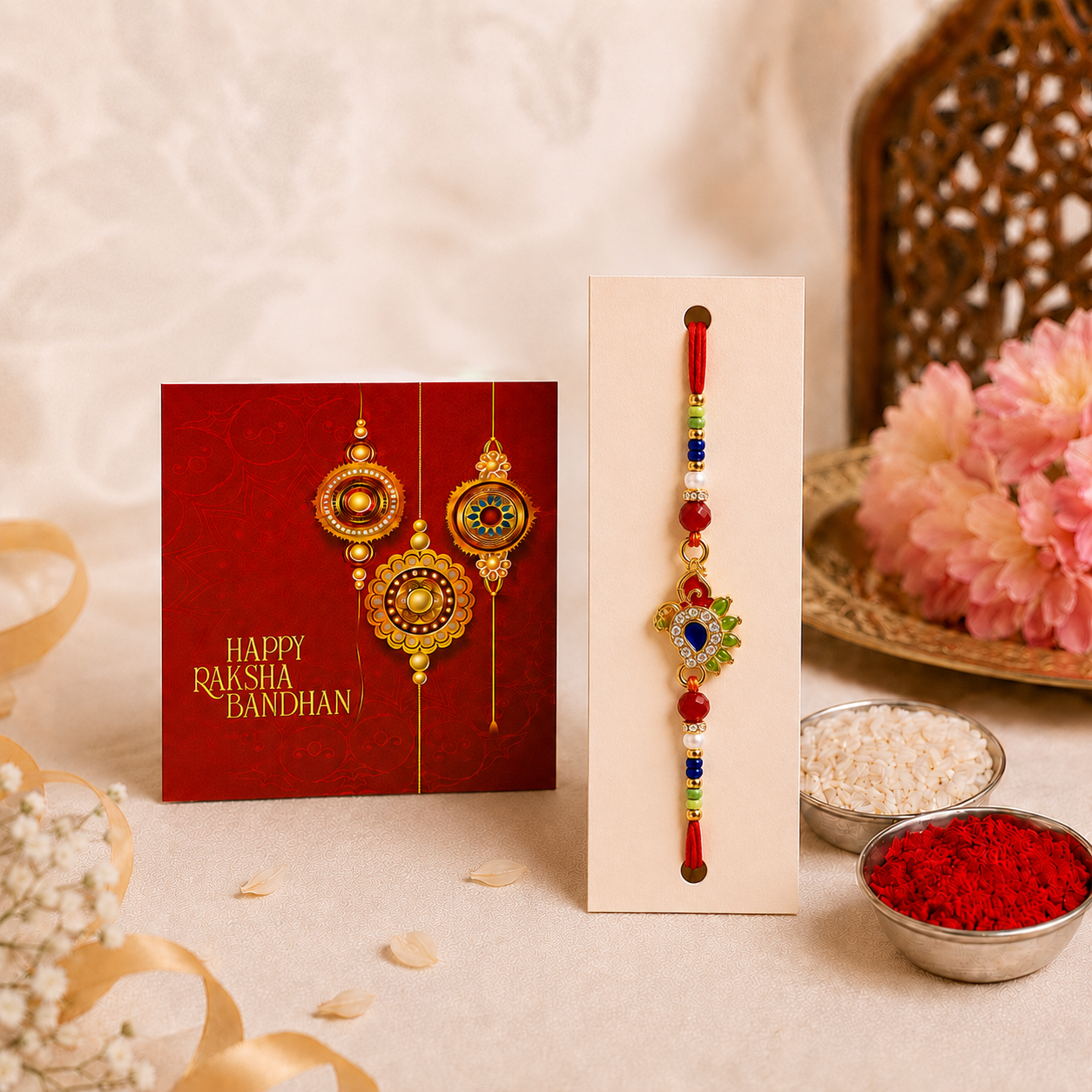 Personalized Rakhi LED Photo Frame - Forever & Always Sibling