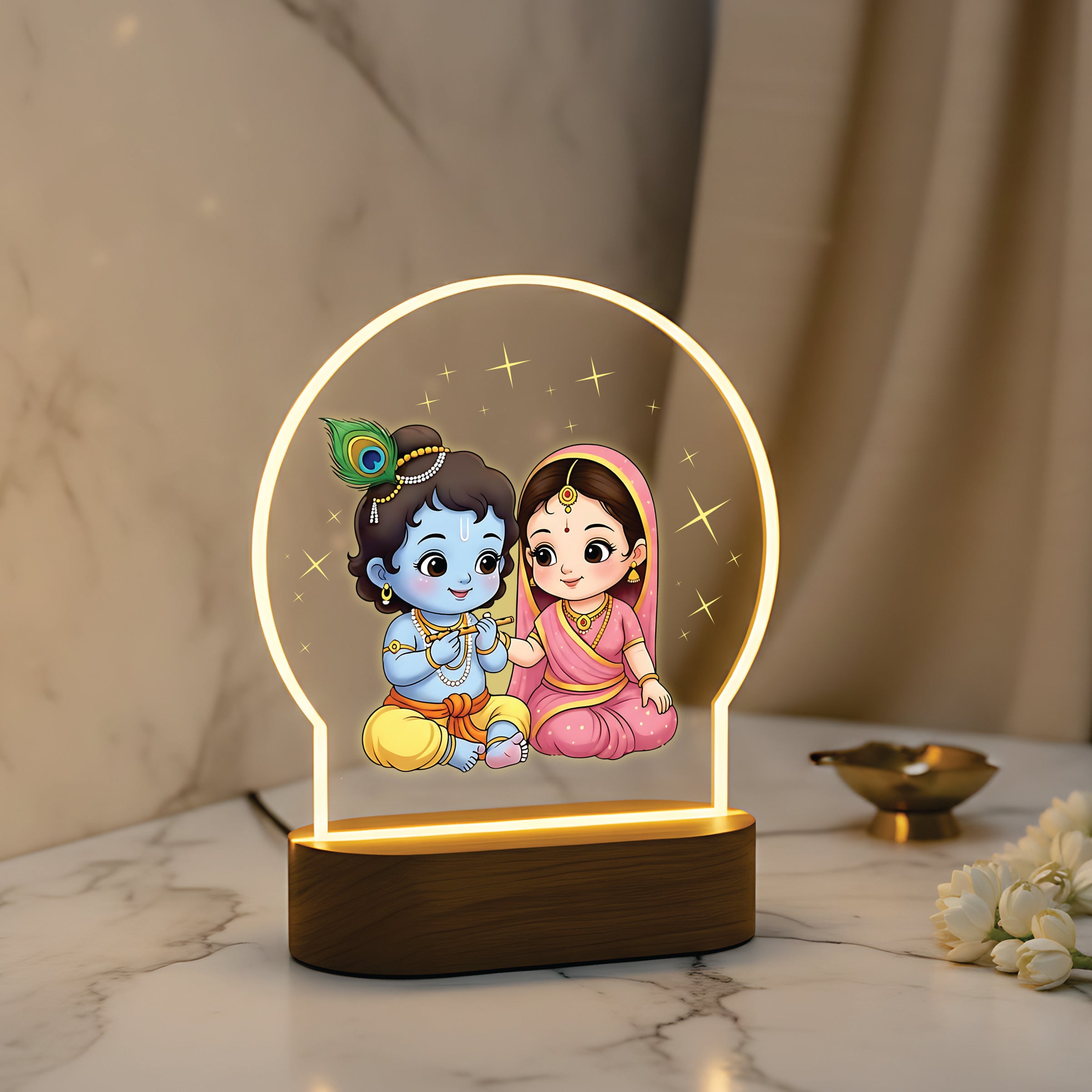 Radha Krishna LED night light - Sweet Childhood Bonds