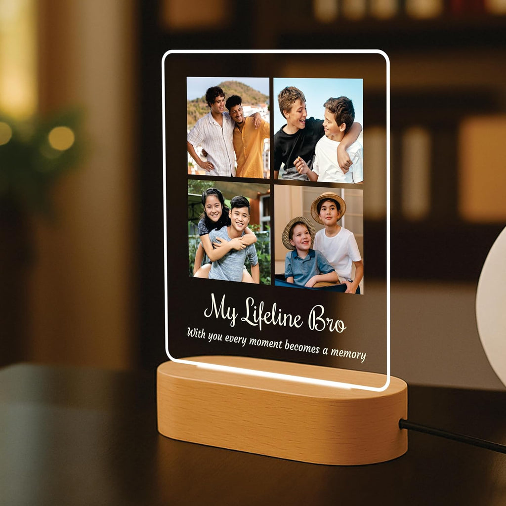 Personalized Rakhi LED Photo Frame - My Sidekick Brother Display