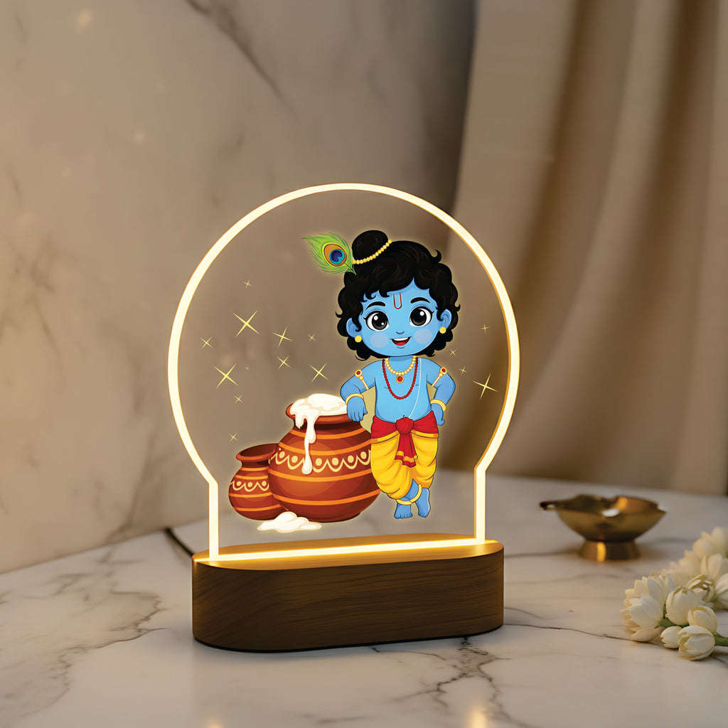 Divine Bal Krishna LED Lamp - Standing Makhan Krishna