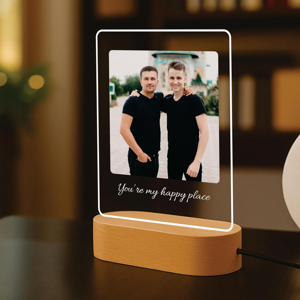 Personalized Rakhi LED Photo Frame - Brother Code Arch