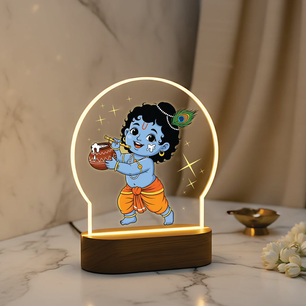 Bal krishna Led Night Lamp - Dancing Butter Krishna