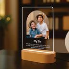 Personalized Rakhi LED Photo Frame - Single Sibling Quote