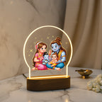 Divine Baby Shiva & Shiva Family LED Table Lamp - Shiva Parivaar Holy Lamp