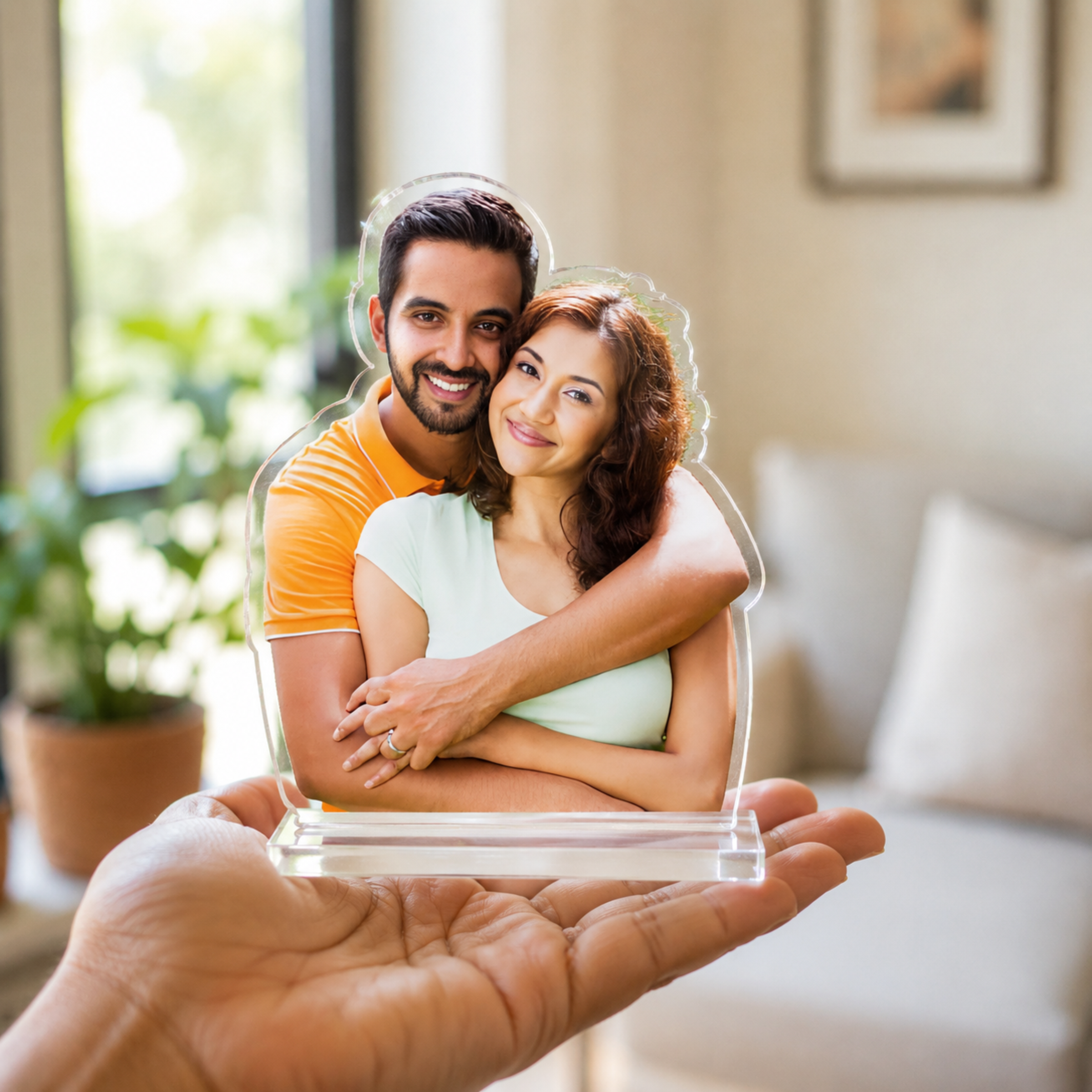 Personalized Photo Cutout Display Couple