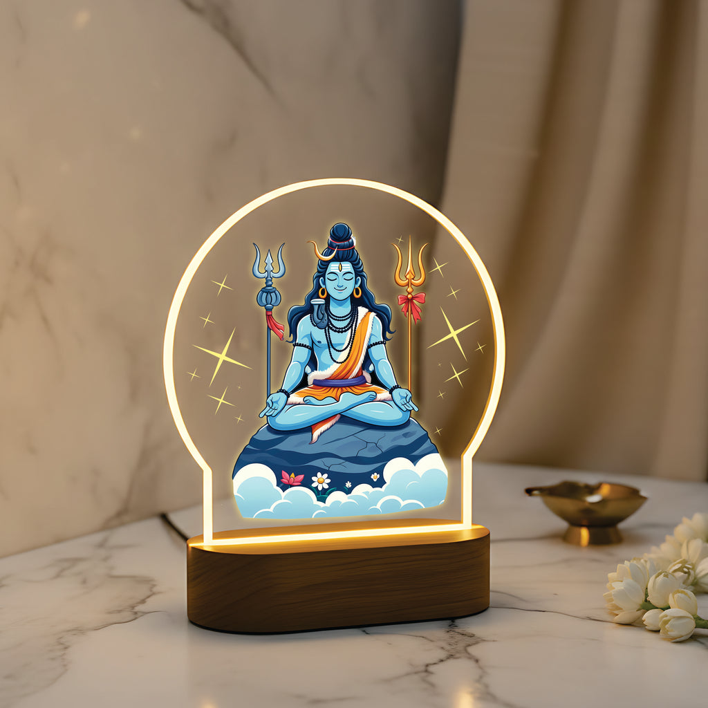 Divine Baby Shiva LED Desk Lamp - Adiyogi Peace Meditation Lamp
