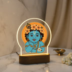 Cute Baby Krishna LED Night Light - Krishna with Flower Crown