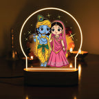 Cute Radha Krishna LED Night Lamp - Divine Flute Melody