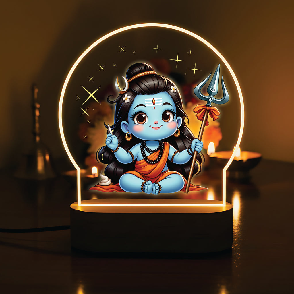 Divine Baby Shiva LED Table Lamp - Little Shiva’s Golden Glow