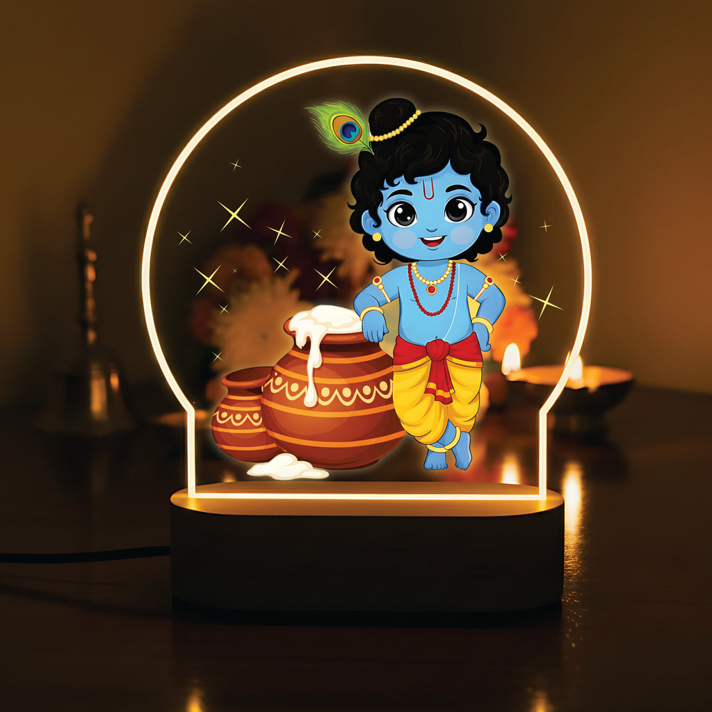 Divine Bal Krishna LED Lamp - Standing Makhan Krishna