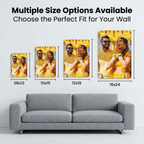 Personalized acrylic wall photo frame with glossy clear edge and portrait photo insert