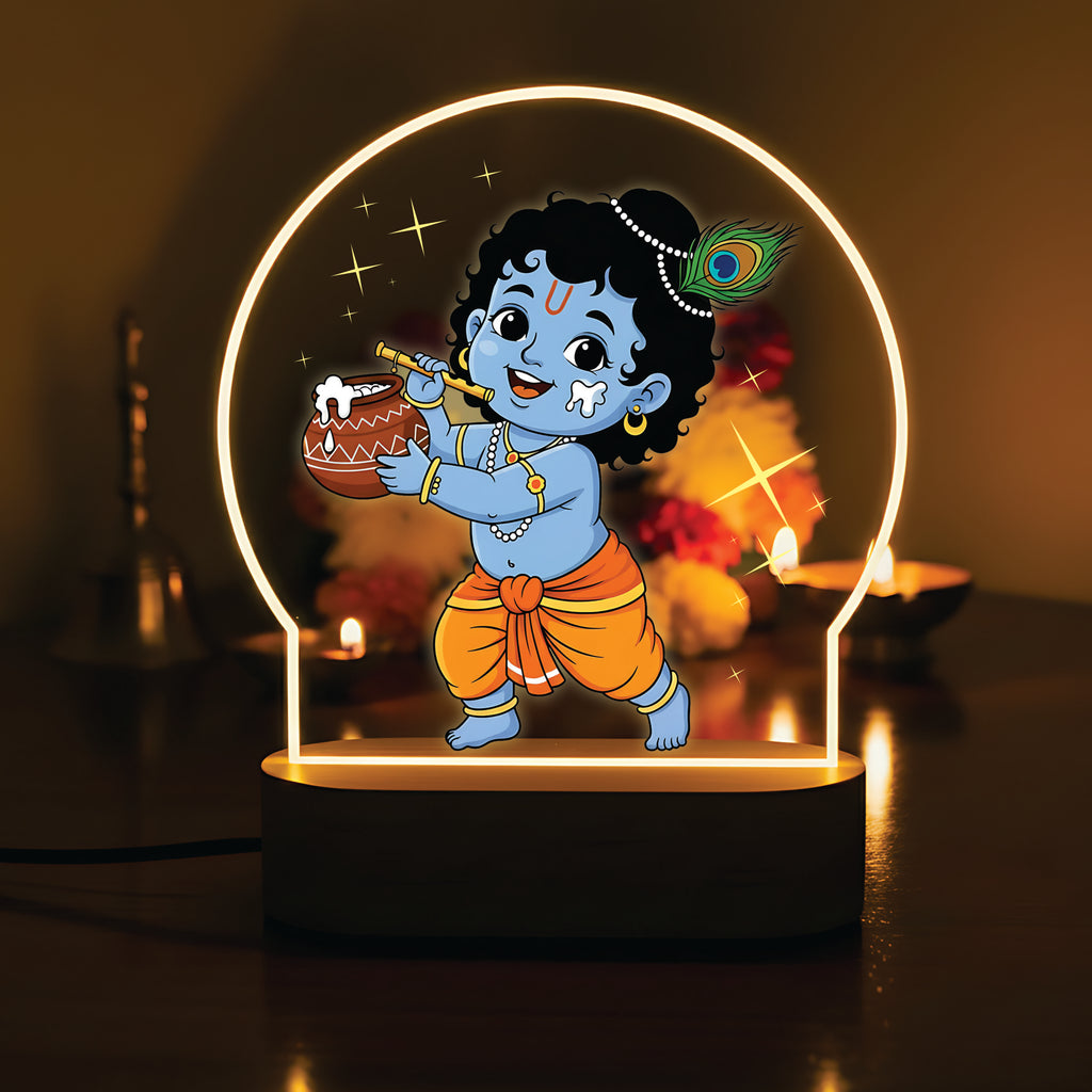 Bal krishna Led Night Lamp - Dancing Butter Krishna