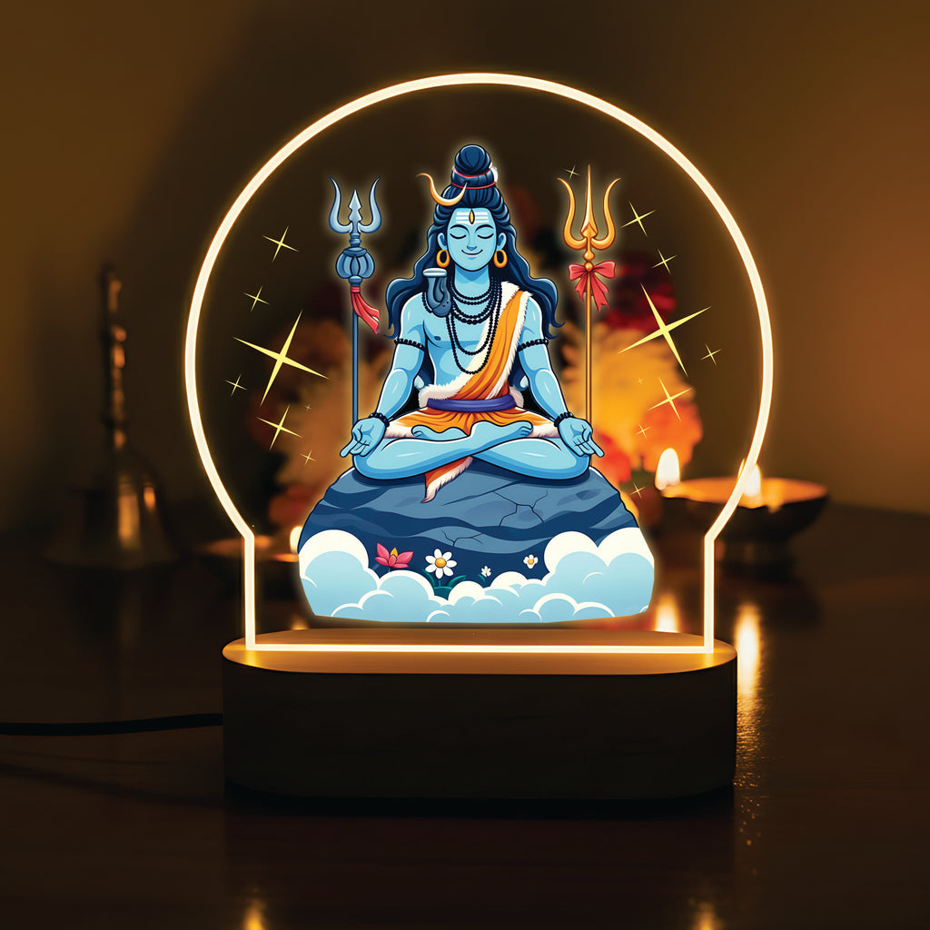 Divine Baby Shiva LED Desk Lamp - Adiyogi Peace Meditation Lamp