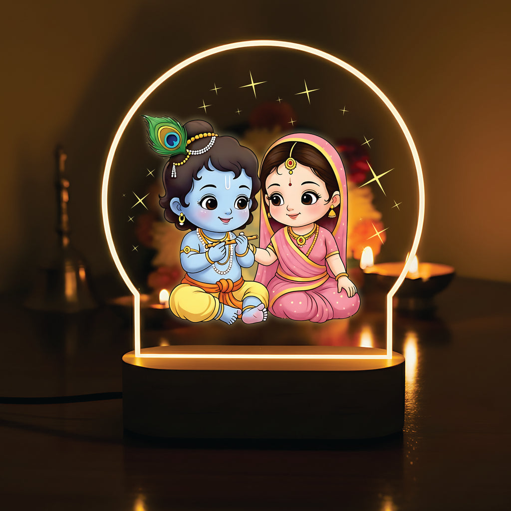 Radha Krishna LED night light - Sweet Childhood Bonds